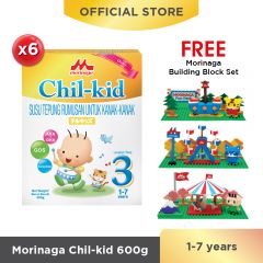 Morinaga Chil-kid 6 boxes x 600g (free 1 Morinaga Building Block Set)