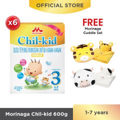 Morinaga Chil-kid 6 boxes x 600g (free 1 Cuddle Set)