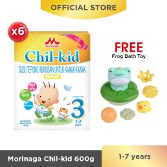 Morinaga Chil-kid 6 boxes x 600g (free 1 Frog Bath Toy)