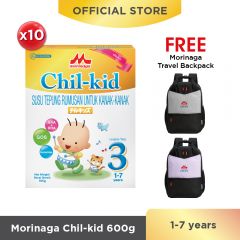 Morinaga Chil-kid 10 boxes x 600g (Free 1 Travel Backpack)