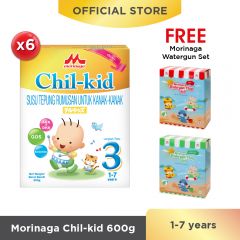 Morinaga Chil-kid 6 boxes x 600g (free 1 Morinaga Watergun Set)